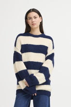 Lade das Bild in den Galerie-Viewer, ICHI - Pullover Dayana in Patriot Blue Streifen

