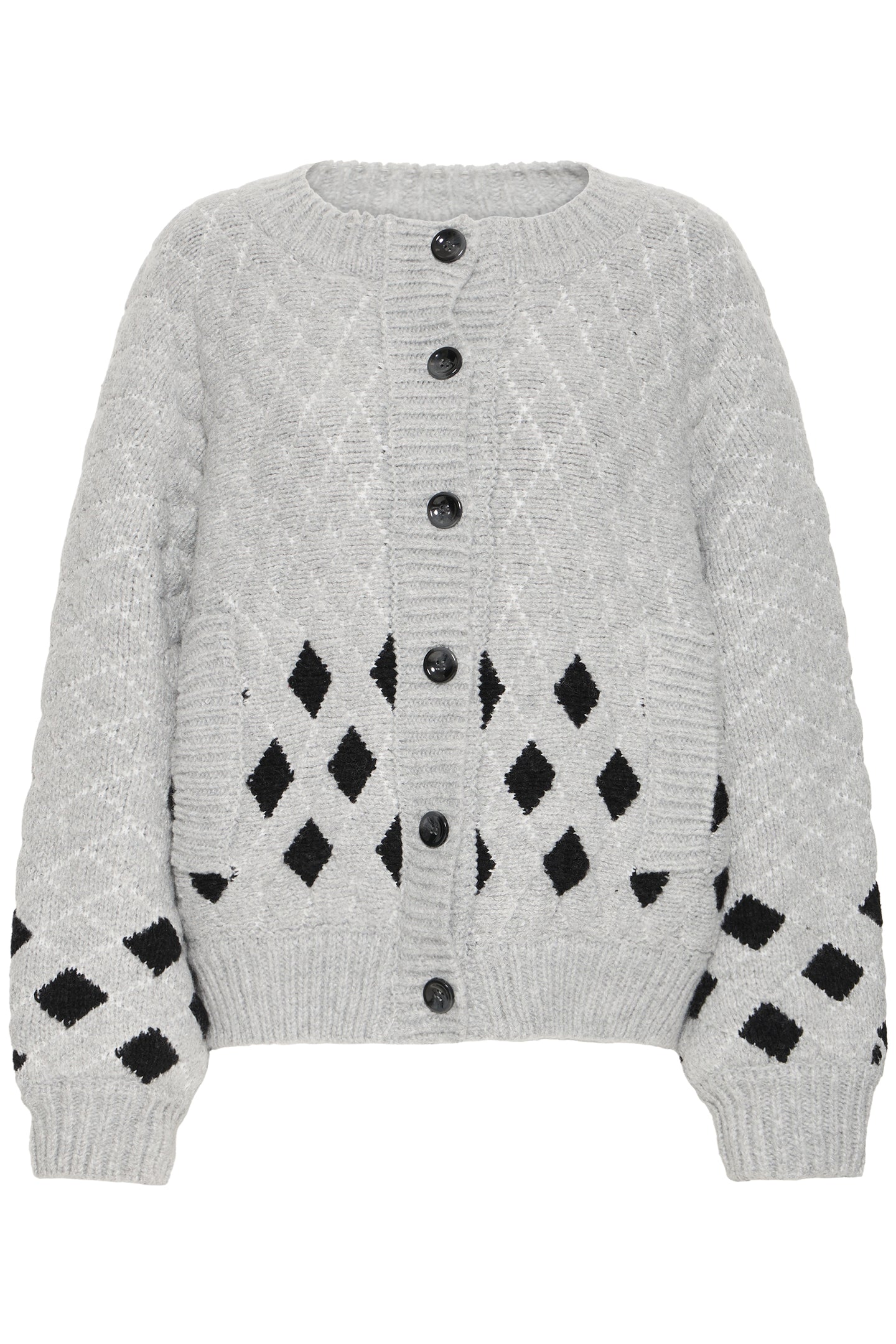 ICHI - Cortana Cardigan in Grey Melange