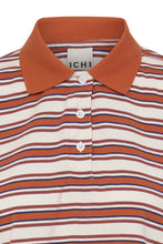 Lade das Bild in den Galerie-Viewer, ICHI - Polo Mira in Red Multi Stripe
