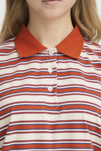 Lade das Bild in den Galerie-Viewer, ICHI - Polo Mira in Red Multi Stripe
