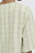 Load image into Gallery viewer, ICHI - Blazer Linno in lily green check
