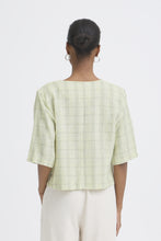 Load image into Gallery viewer, ICHI - Blazer Linno in lily green check

