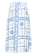 Lade das Bild in den Galerie-Viewer, ICHI - Rock Firisa in blue tile print
