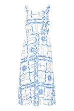 Load image into Gallery viewer, ICHI - Kleid Firisa in blue tile print
