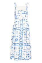 Load image into Gallery viewer, ICHI - Kleid Firisa in blue tile print
