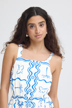 Load image into Gallery viewer, ICHI - Kleid Firisa in blue tile print

