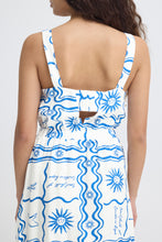 Load image into Gallery viewer, ICHI - Kleid Firisa in blue tile print
