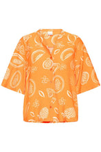 Load image into Gallery viewer, ICHI - Bluse Falura in Orange Fruit Print

