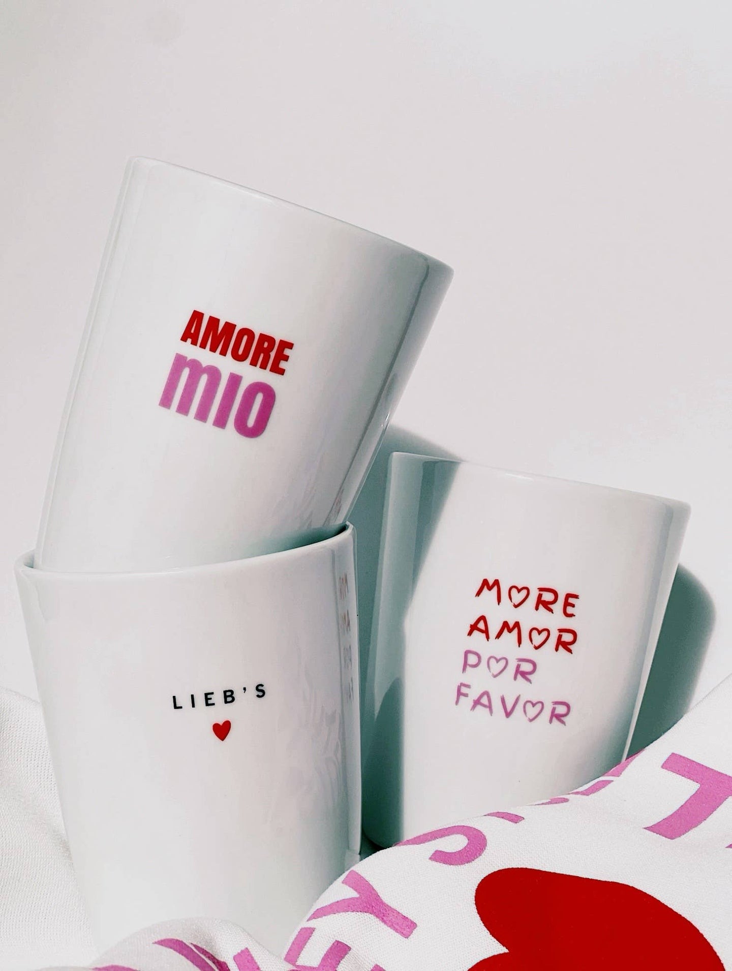 Goldscherben - Becher Tasse I MORE AMOR POR FAVOR