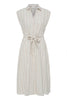 ICHI - Kleid Linno in lily green check