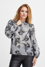 Load image into Gallery viewer, PULZ - Blouse Valley Frost Grey Black
