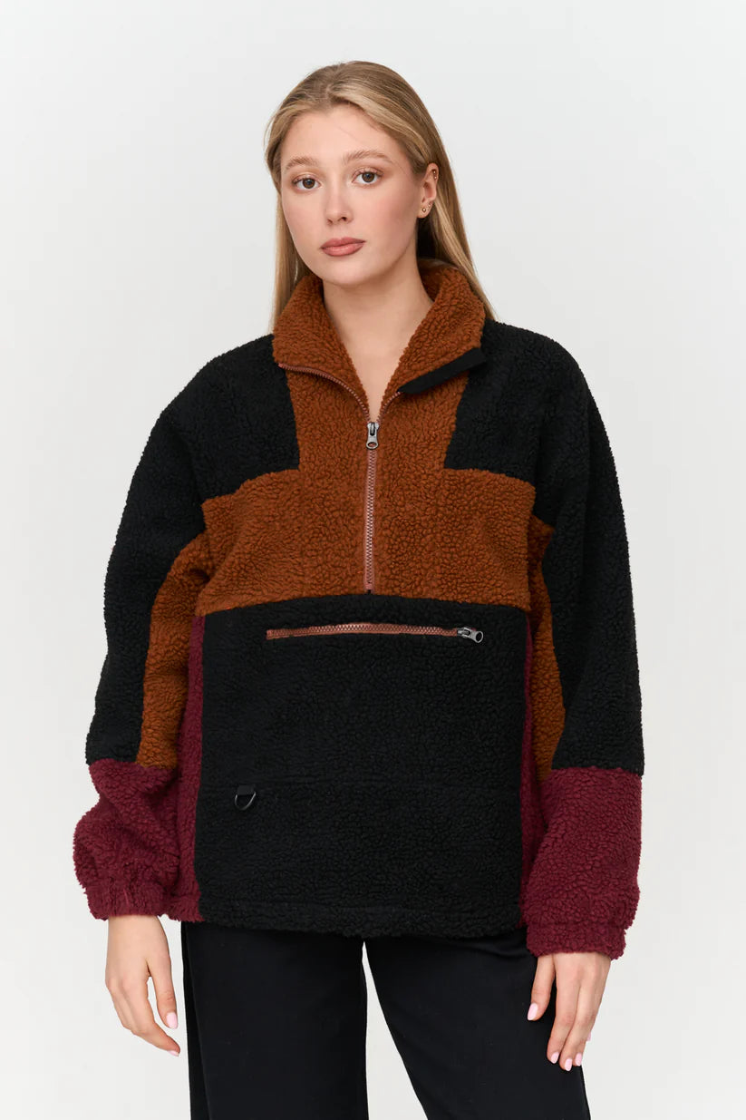 24colors - Jacke aus Teddy  Stoff multicolor