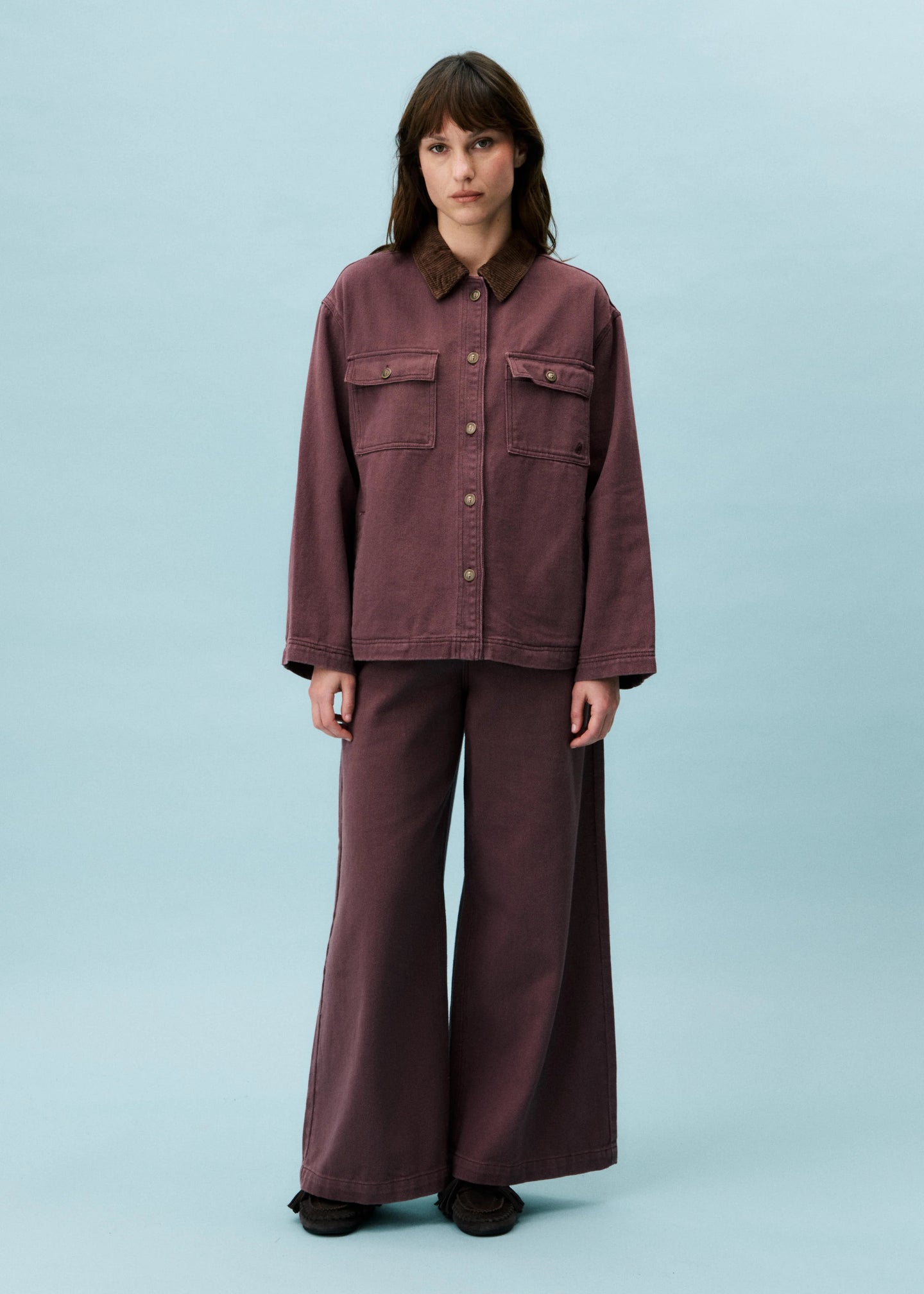 FRNCH - Jeans Sauge in Aubergine