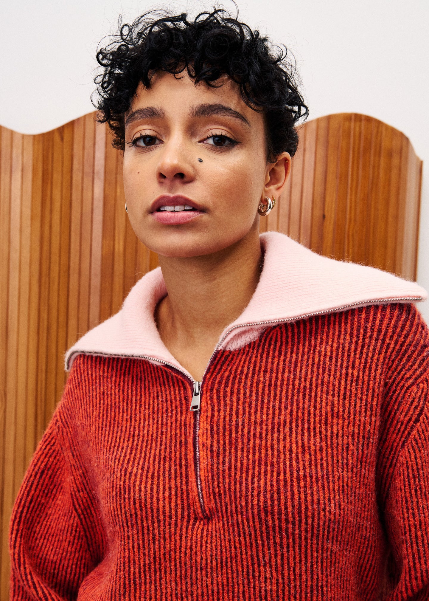 FRNCH - Pullover mit Zipper Paloma Rouge