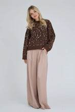 Load image into Gallery viewer, A-View - Deer Knit Pullover - Brown/Sand
