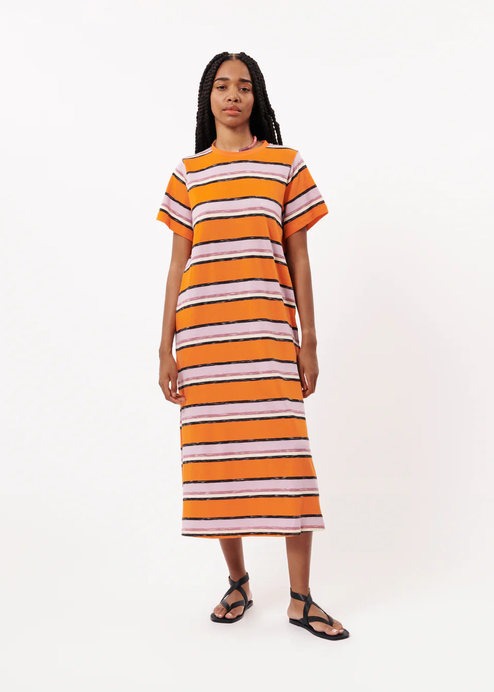 FRNCH Paris - Kleid Armony Orange Streifen
