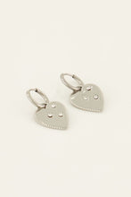 Load image into Gallery viewer, MY Jewellery - Earrings with heart pendant &amp; rhinestones
