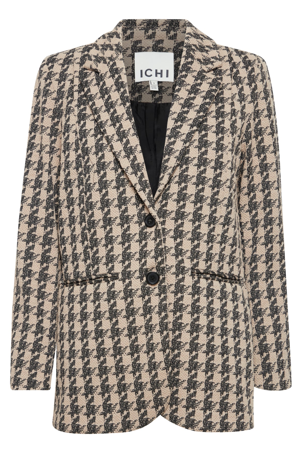 ICHI - Oversize Blazer Kate Doeskin Hahnentritt