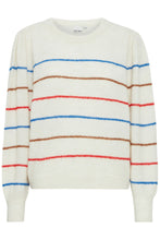 Load image into Gallery viewer, ICHI - Strickpullover Kamara Cloud Dancer Stripes
