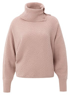 Lade das Bild in den Galerie-Viewer, YAYA - gerippter Pullover mit Fledermausärmeln blush pink melange

