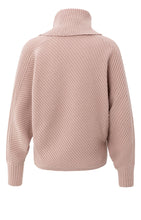 Lade das Bild in den Galerie-Viewer, YAYA - gerippter Pullover mit Fledermausärmeln blush pink melange
