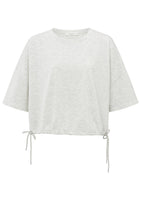Lade das Bild in den Galerie-Viewer, YAYA - Kurzärmeliges Sweatshirt mit Kordelzügen Grey Melange
