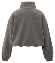Lade das Bild in den Galerie-Viewer, YAYA -Sweatshirt mit Ballonärmeln in Dark Taupe Grey Melange
