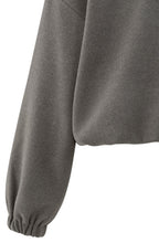 Lade das Bild in den Galerie-Viewer, YAYA -Sweatshirt mit Ballonärmeln in Dark Taupe Grey Melange
