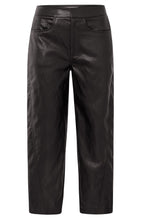 Lade das Bild in den Galerie-Viewer, YAYA - Hose aus Lederimitat Anthracite Brown
