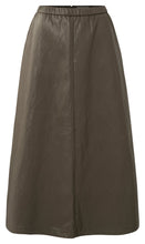 Lade das Bild in den Galerie-Viewer, YAYA -  Midirock aus Lederimitat mit Taschen in Dark Taupe Grey
