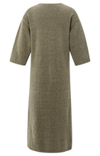 Lade das Bild in den Galerie-Viewer, YAYA - Strickkleid mit V-Ausschnit Capers Melange
