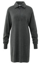Lade das Bild in den Galerie-Viewer, YAYA - Strickkleid mit Reißverschluss Anthracite Melange
