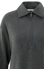 Lade das Bild in den Galerie-Viewer, YAYA - Strickkleid mit Reißverschluss Anthracite Melange
