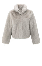Lade das Bild in den Galerie-Viewer, YAYA - Jacke aus Fellimitat light grey
