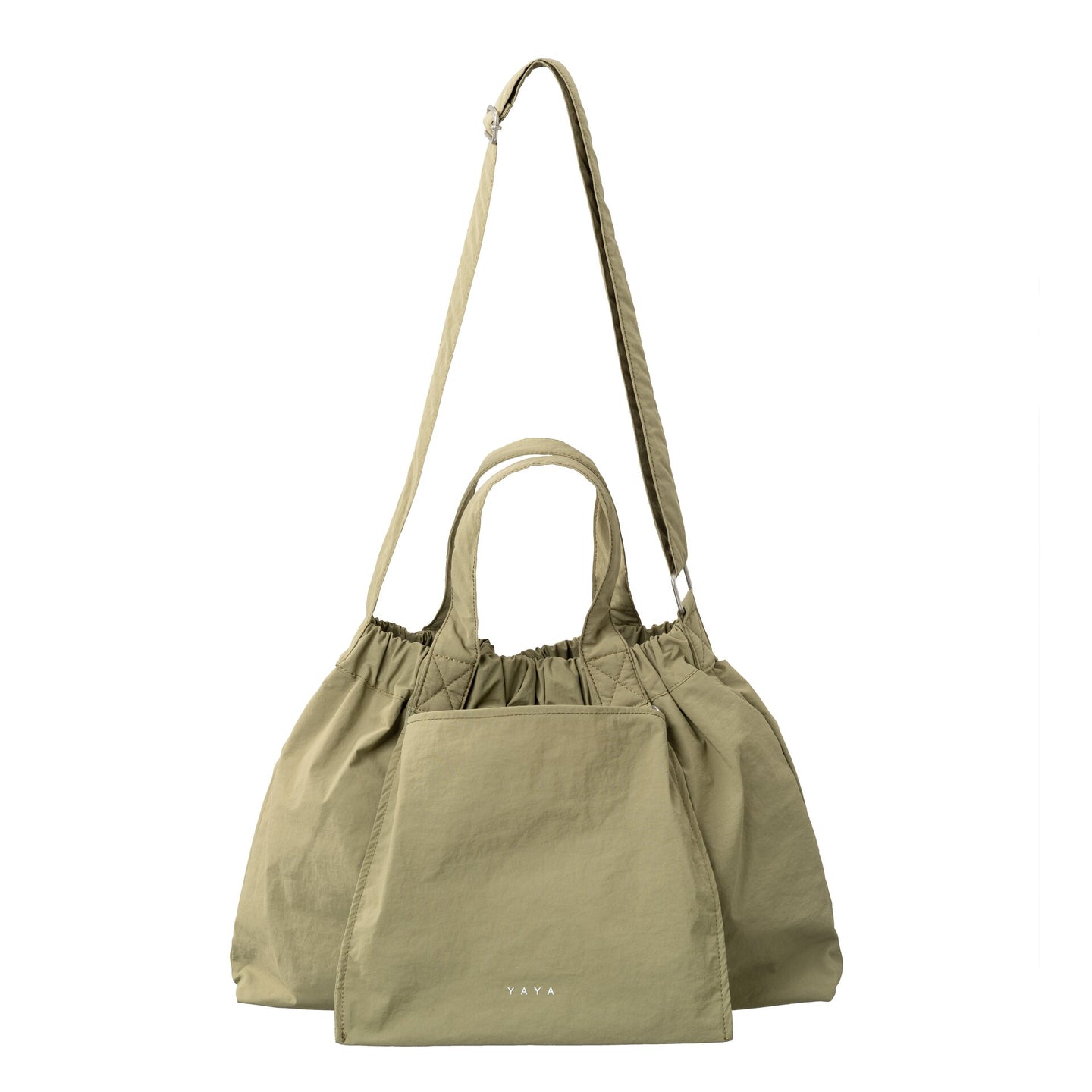 YAYA - Sports shoulder bag with strap and side pockets Eucalyptus Green