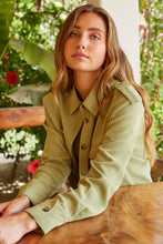 Load image into Gallery viewer, YAYA - feminine cargo blouse sage green
