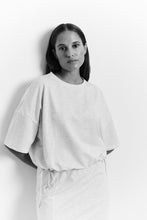 Lade das Bild in den Galerie-Viewer, YAYA - Kurzärmeliges Sweatshirt mit Kordelzügen Grey Melange
