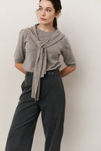 Lade das Bild in den Galerie-Viewer, YAYA - Pullover mit Schaldetail Brownish Grey
