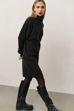 Lade das Bild in den Galerie-Viewer, YAYA - Strickkleid mit Reißverschluss Anthracite Melange
