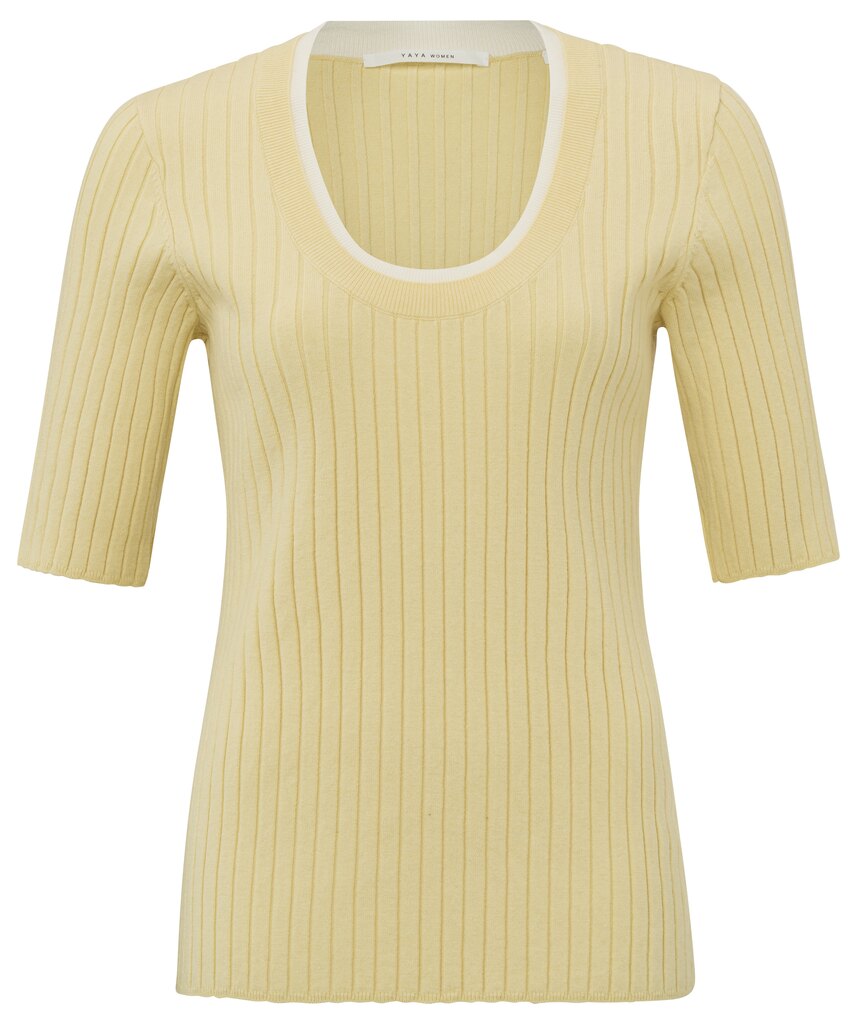 YAYA - Ribbed Sweater Parsnip Yellow