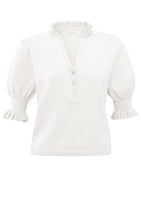 Load image into Gallery viewer, YAYA - Short Sleeve Sweater with Puff Sleeves Off White 
