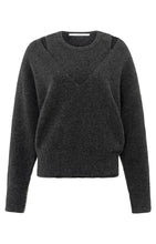 Load image into Gallery viewer, YAYA - Pullover mit V-Ausschnitt und passenden Oberteil Anthracite Melange
