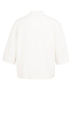 Load image into Gallery viewer, YAYA - Pullover mit gerippten 3/4-Ärmeln in Snowfall White Melange
