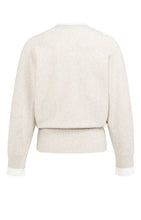 Lade das Bild in den Galerie-Viewer, YAYA - Pullover mit integriertem Blusenkragen in Heather Grey Melange
