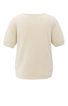 Load image into Gallery viewer, YAYA - flauschiger Pullover in Wickeloptik Chalk White
