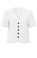 Lade das Bild in den Galerie-Viewer, YAYA - Kurz geschnittener Blazer Blanc de Blanc White Gr. 36
