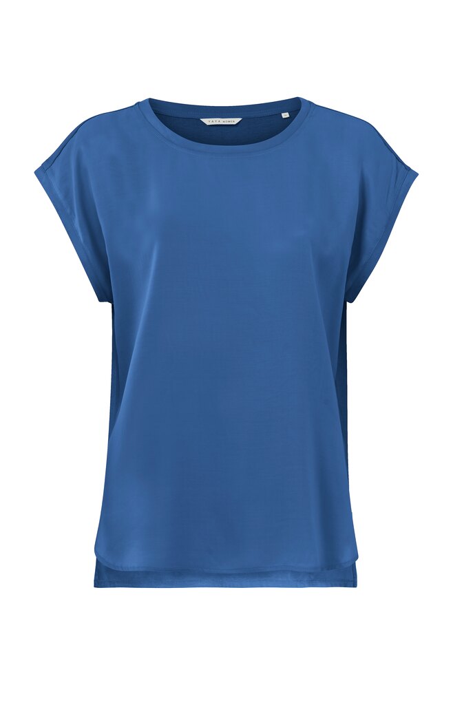 YAYA - Basic Shirt Cupro Bright Cobalt Blue