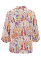 Load image into Gallery viewer, YAYA - Blouse with buttons Flamingo Plume Pink design 
