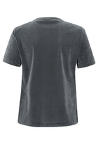 Lade das Bild in den Galerie-Viewer, YAYA - Velvet Mesh Shirt Dark Metal Grey
