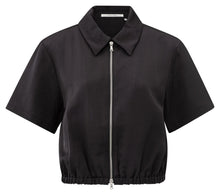Load image into Gallery viewer, YAYA - kurzämelige Satinjacke washed black
